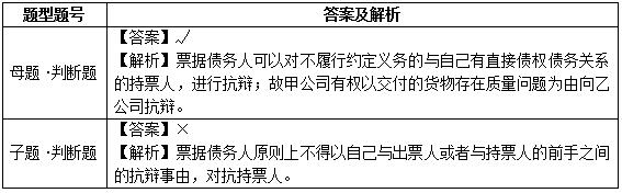 易错易混点辨析10票据抗辩